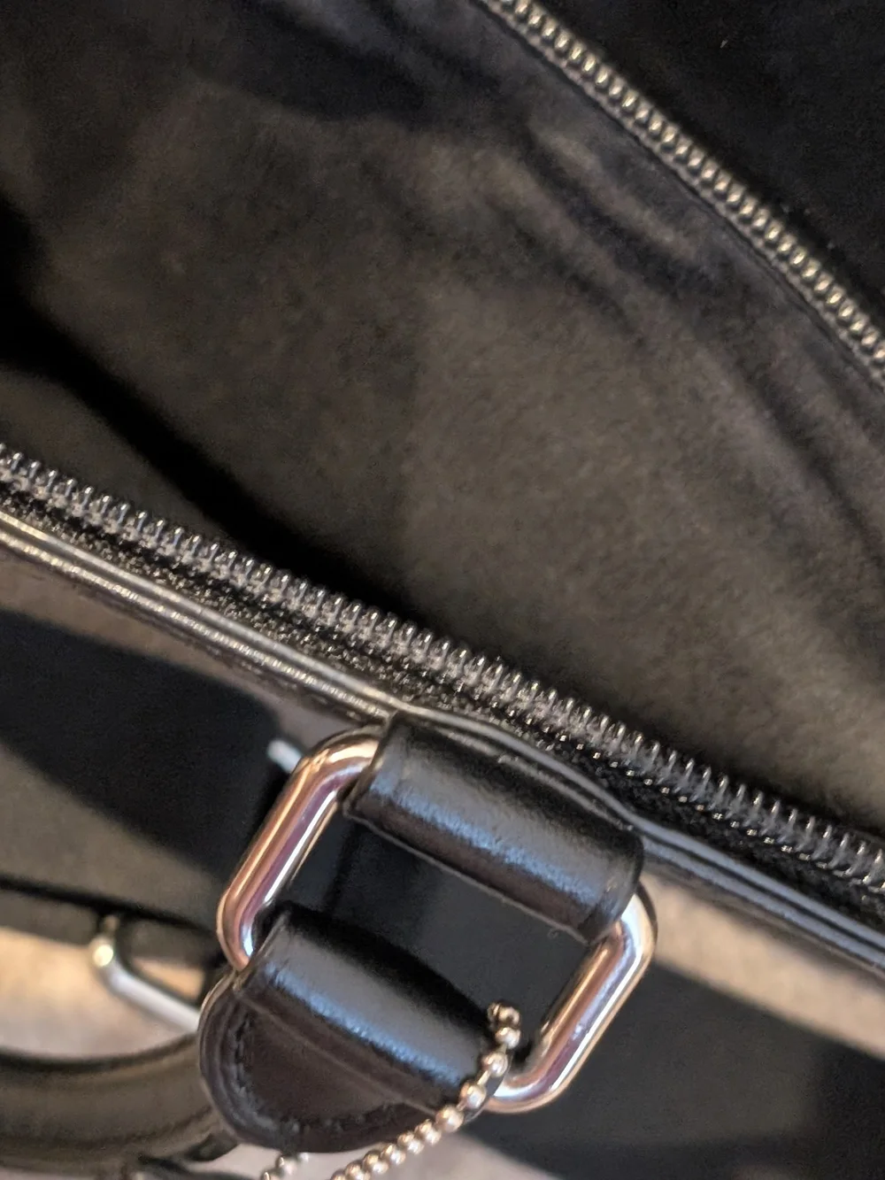 Coach Men's Black Signature Embossed Leather Briefcase